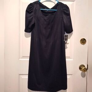 Madison Leigh black line dress short sleeve 10 p women's knee length NWT design
